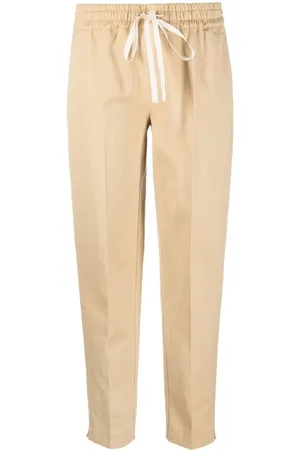 Twin-Set Drawstring-waist logo-plaque trousers