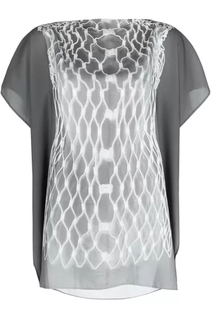 Maison Margiela Graphic-print short-sleeved blouse