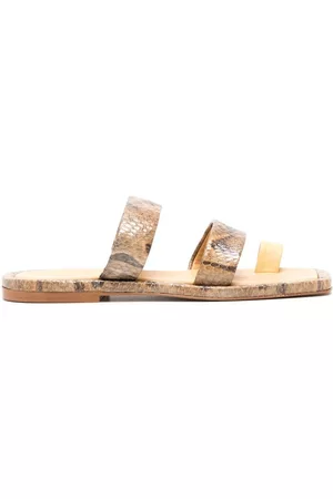 REJINA PYO Larissa snakeskin-print leather sandals