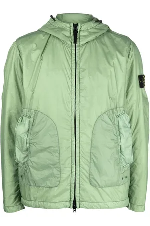 Stone Island Logo-patch hooded jacket