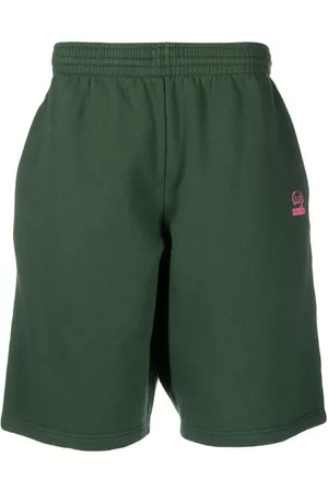 MARTINE ROSE Logo-print cotton track shorts