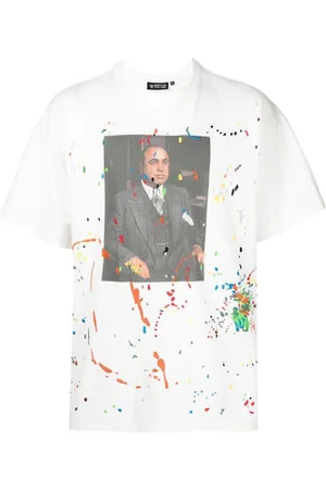 MOSTLY HEARD RARELY SEEN Portrait paint-splatter T-shirt