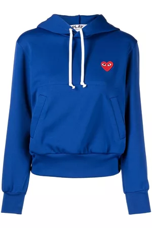 Comme des Garçons Heart-patch drawstring hoodie
