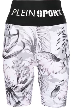 Philipp Plein Logo-waistband floral-print shorts