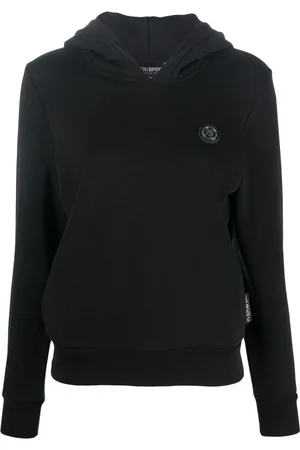 Philipp Plein Logo-plaque cotton hoodie