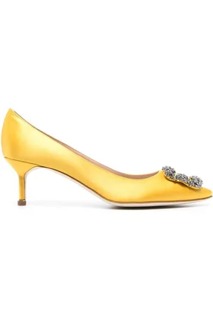 Manolo Blahnik Hangisi 50mm crystal buckle pumps