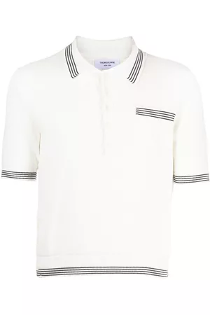 Thom Browne Waffle-knit polo shirt