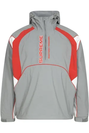 Supreme Panelled half zip hooded jacket