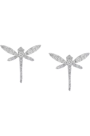 ANAPSARA 18kt gold Dragonfly diamond stud earrings