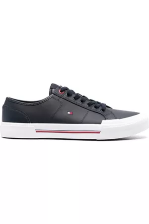 Tommy Hilfiger Logo-embroidered low-top leather sneakers