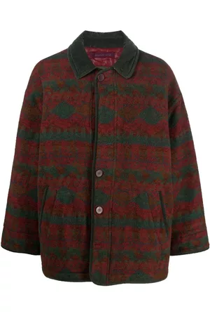 Missoni 1980s argyle pattern wool coat