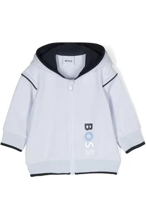 HUGO BOSS Logo-print zip-up hoodie