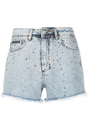 Philipp Plein Crystal embellished mini shorts