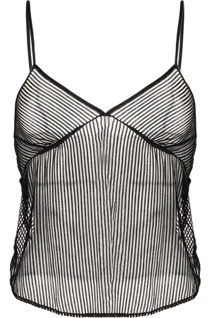 Kiki de Montparnasse Striped Lace cami top