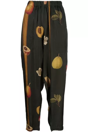 UMA WANG Fruit-print tapered trousers