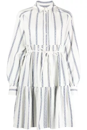 Woolrich Tie-waist long-sleeve minidress