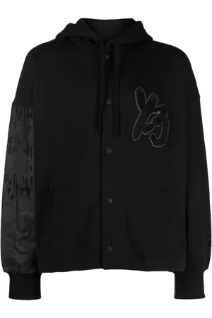 Y-3 Logo-patch organic cotton hoodie