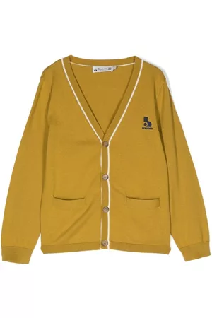 BONPOINT Embroidered logo cardigan