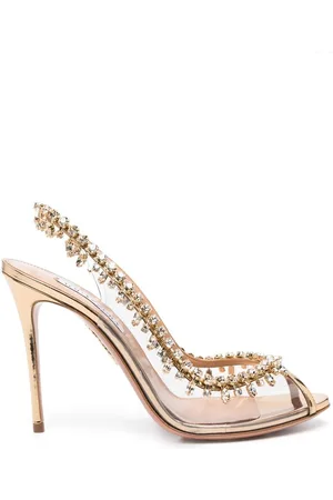Aquazzura Crystal-embellished 115 slingback sandals