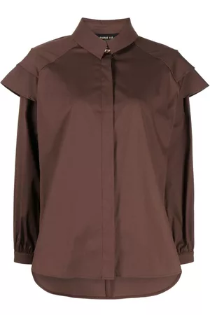 Paule Ka Ruffle-trim cotton shirt