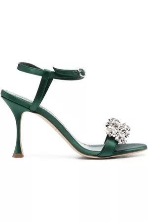 Manolo Blahnik Crystal-embellished sandals