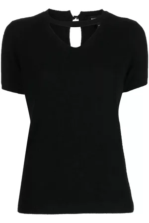 Paule Ka Cashmere cut-out detail top