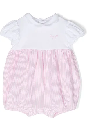 Il gufo Embroidered-logo detail romper