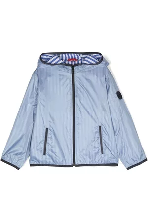 FAY Striped zip-up hooded jacket