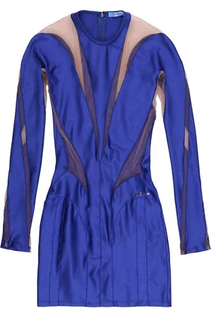 MUGLER Illusion panelled minidress