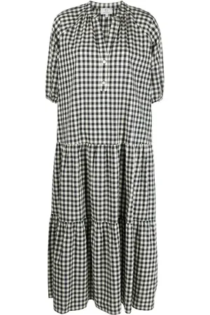 Woolrich Gingham-print tiered dress