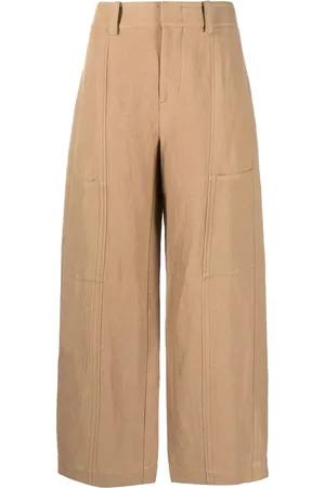 Vince One tone-patch wide-leg trousers
