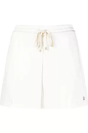 LORENA ANTONIAZZI Logo-embroidery cotton track shorts