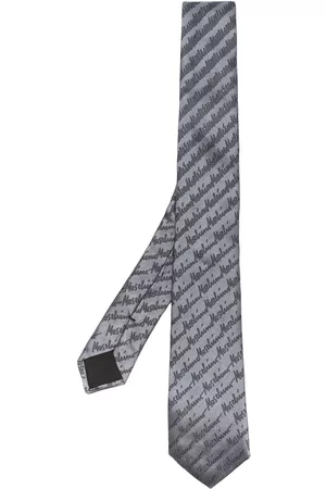 Moschino Silk embroidered-logo tie