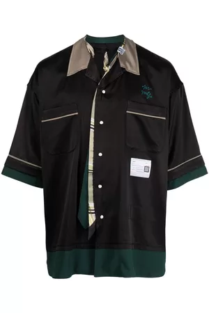 Maison Mihara Yasuhiro Embroidered bowling shirt