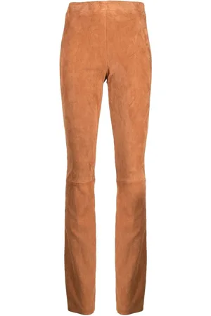 DROME Flared suede stretch trousers