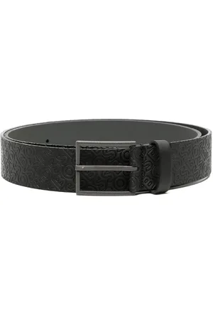 HUGO BOSS Men Belts - Leather monogram belt