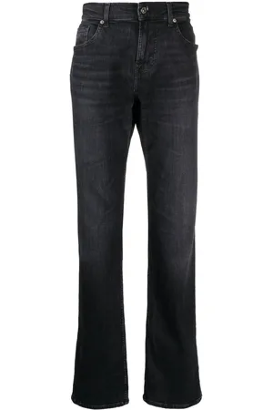 7 for all Mankind Men Straight - Logo-patch straight-leg jeans