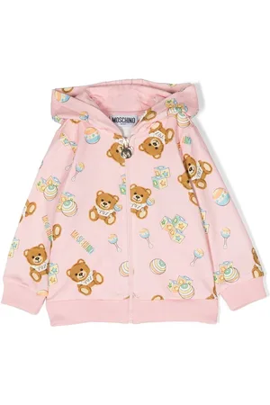 Moschino Teddy-bear zip-up hoodie