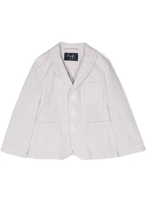Il gufo Stripe-pattern cotton blazer