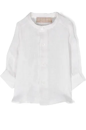 LA STUPENDERIA Long-sleeve linen shirt