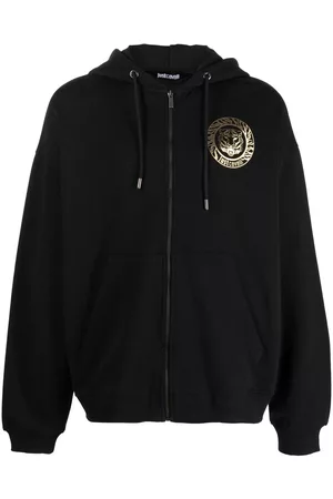 Roberto Cavalli Logo-print cotton hoodie