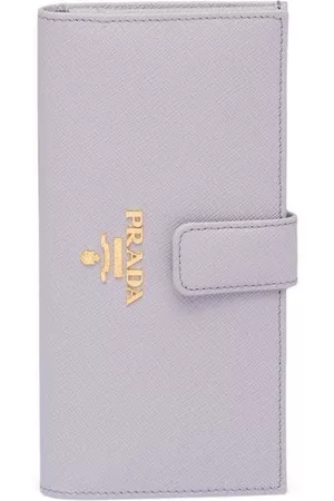 Prada Women Wallets - Logo-plaque Saffiano leather wallet
