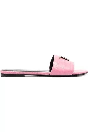 Tom Ford Logo-plaque crocodile-effect sandals