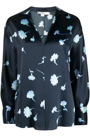 Vince Floral print silk blouse