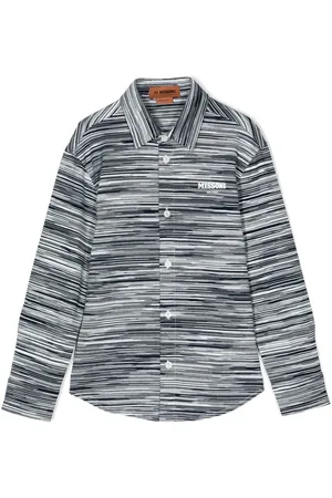 Missoni Embossed-logo striped shirt
