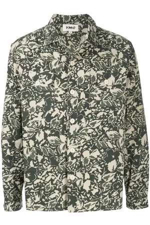 YMC Graphic-print long-sleeve shirt