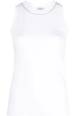 PESERICO SIGN Contrast-trim tank top