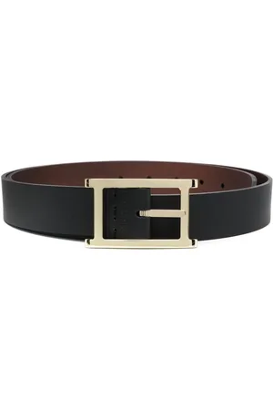 Orciani Men Belts - Rectangle-buckle leather belt