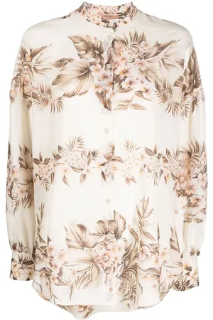 Twin-Set Floral-print long-sleeved blouse