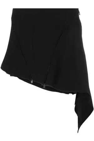 MUGLER Asymmetric draped miniskirt